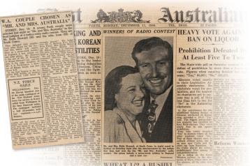 In 1950 there was a nationwide radio contest to find “Mr and Mrs Australia”. Approximately 15,000 couples entered, and Joan and Keith won. They were awarded a seven-week visit to England, a new car, and new wardrobes, as well as music lessons for their children. 