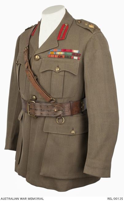 Service dress tunic worn by Lieutenant General Sir John Monash, c 1916