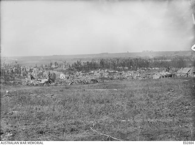 The misplaced centre view of the village of Le Hamel that has restored the original panorama