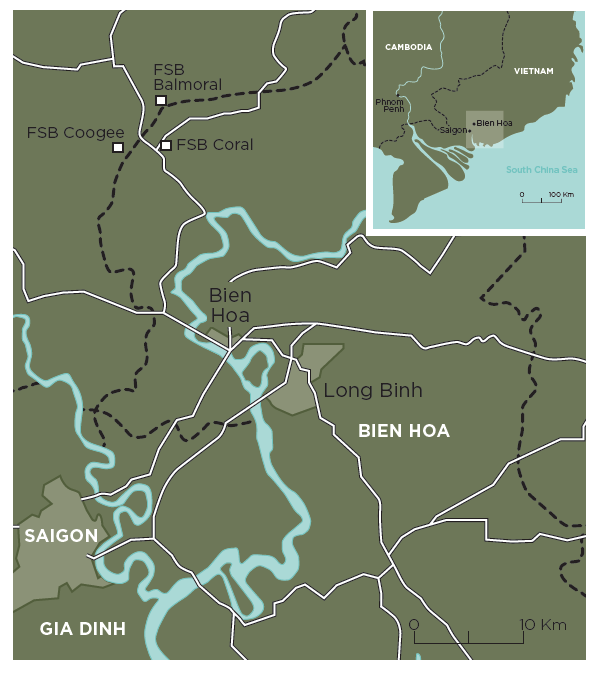 Map outlining locations of FSB Coral and Balmoral