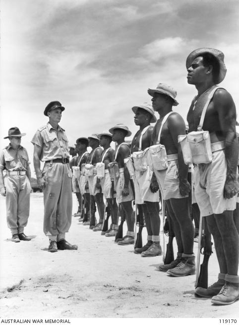 Inspection of Torres Strait Light Infantry Battalion, Thursday Island, 1945.