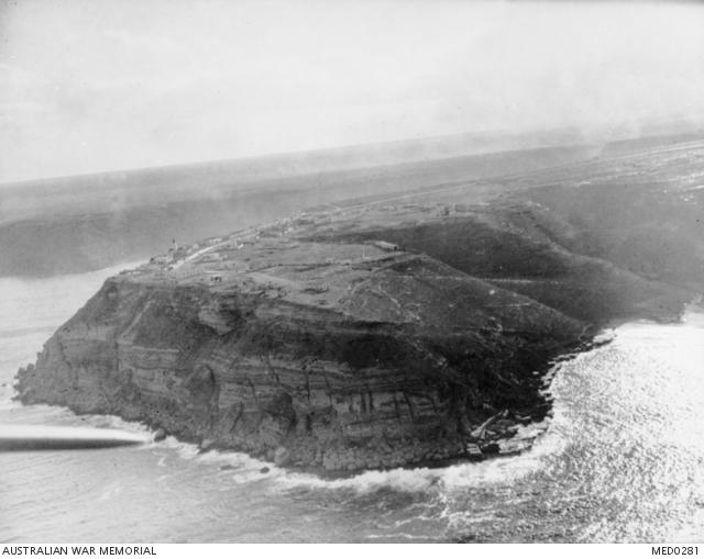An aerial view of Bardia taken on the day that the town fell to the Allies, 6 January 1942.