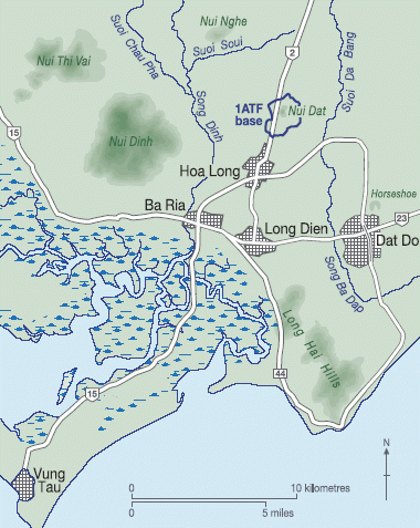 Map of Nui Dat region