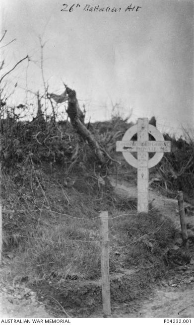 The original grave of Captain Percy Cherry, 