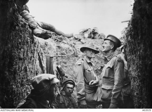 A trench at Lone Pine after the battle