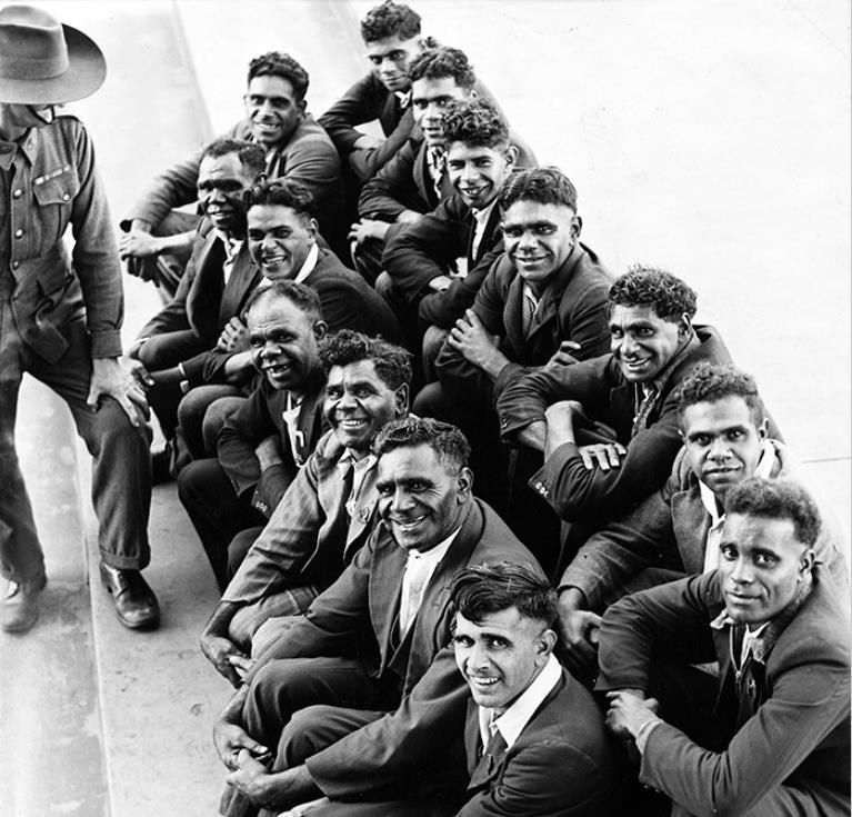 Lake Tyers volunteers, waiting for their Second Australian Imperial Forces uniform.