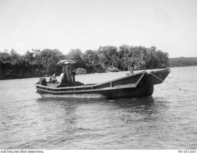 A Japanese barge in 1944.