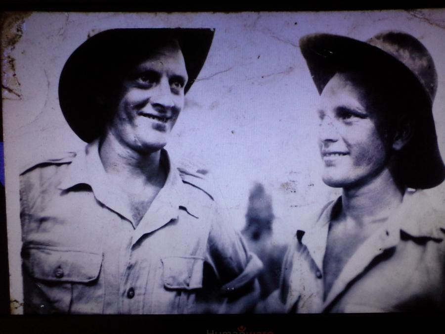 Leo and his twin brother Lionel during the war