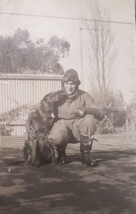 Edward with the family pet Tony