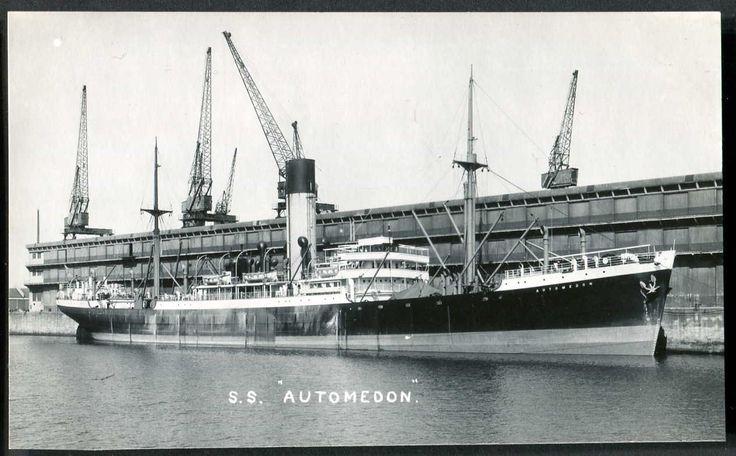 The SS Automedon of the Blue Funnel Line. Photo courtesy of www.wrecksite.eu