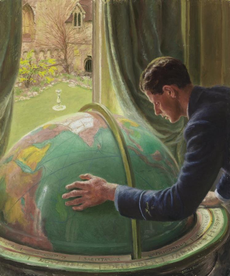Stella Bowen, At the Churchill Club, Large and Small Worlds, 1945, oil on canvas