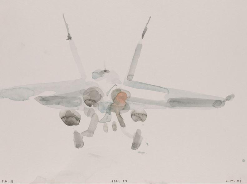 Lewis Miller, FA/18 Aircraft, Middle East, 2003, watercolour and pencil on paper ART92065