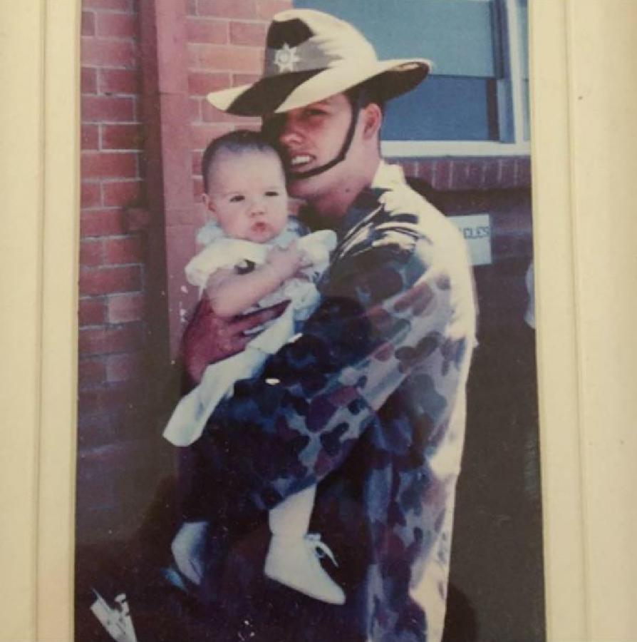 Miles with his daughter