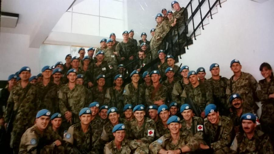 Miles in Rwanda with fellow peacekeepers