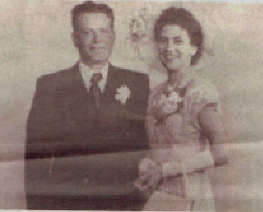 Curley on her wedding day