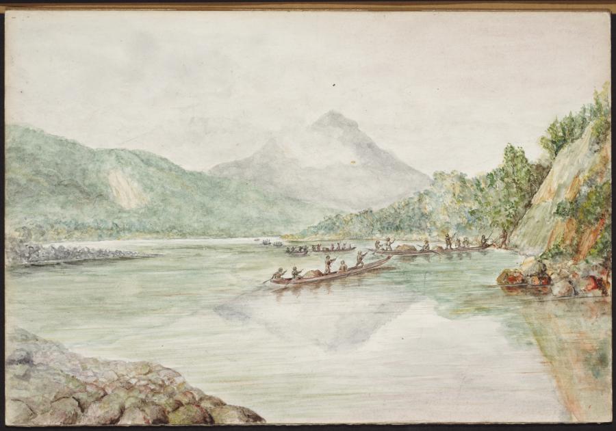 Major Brassey at Pipiriki,