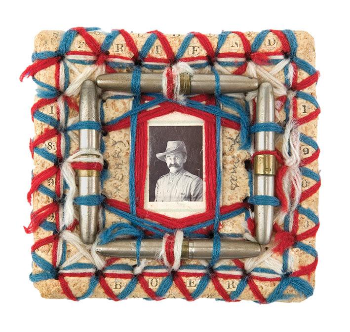 Christmas card made from army biscuits in 1900