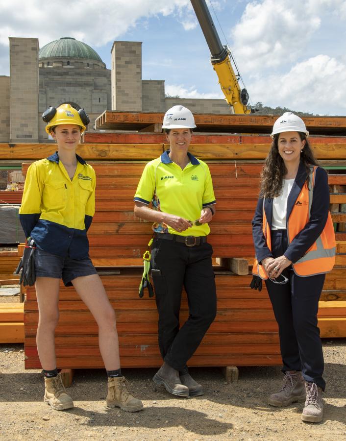 The women in construction at the Australian War Memorial