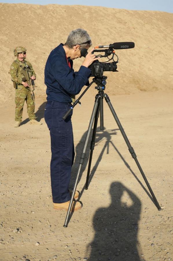 Norrie filming in Iraq