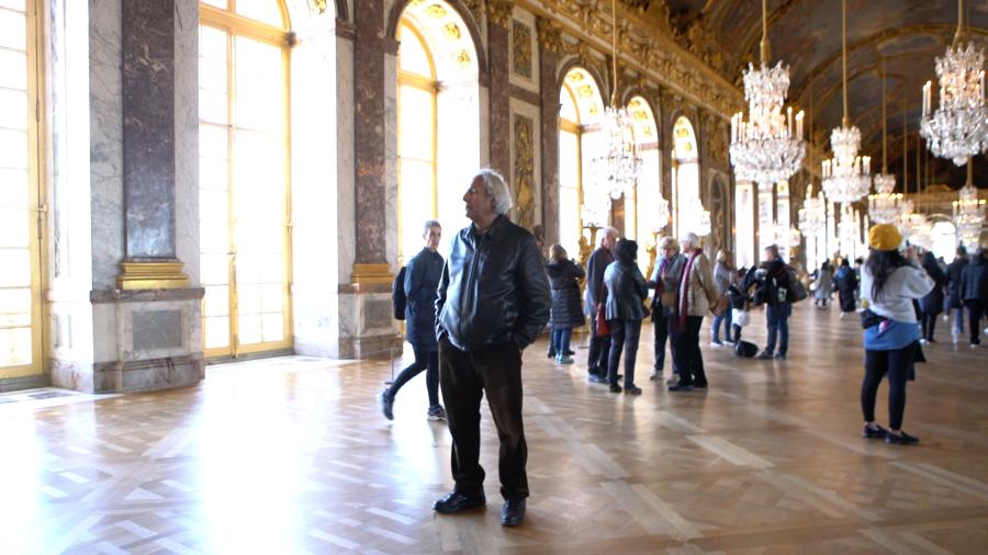 Norrie with Salah Al-Hamdani at the Palace of Versailles