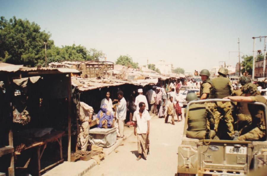 Tobruk crew members ashore with the Australian Army in February 1993