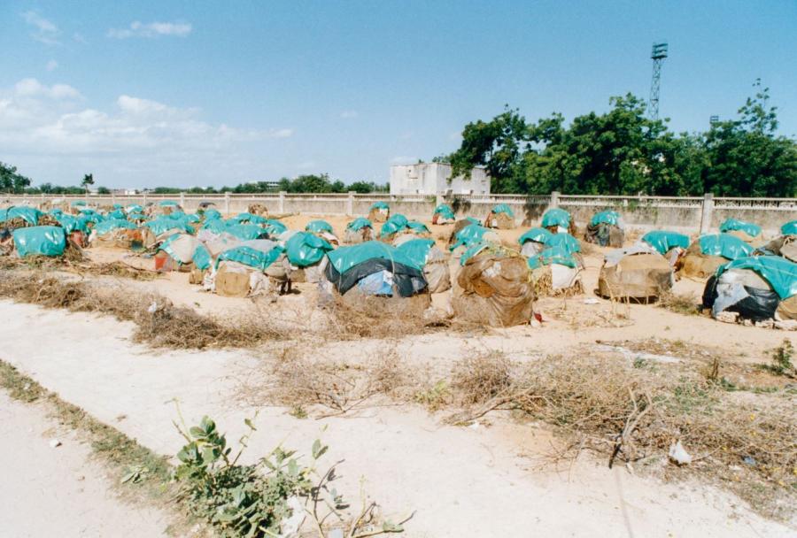 A displaced persons camp Mogadishu, February 1993.