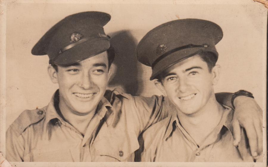 Len Seto with his best mate Les Kaus.