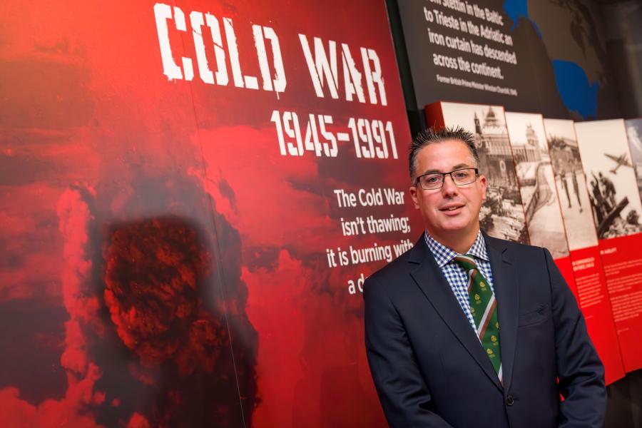 Australian War Memorial historian Michael Kelly at the opening of the new Cold War Gallery. Photo: Australian War Memorial