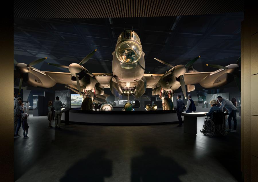 "George" the Lancaster Bomber as it will appear in Bomber Command gallery