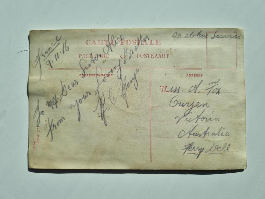 Back of postcard