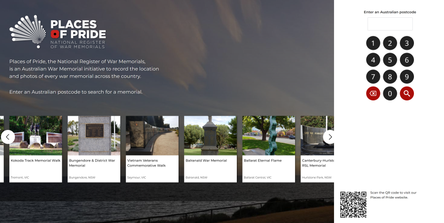 Places of Pride Interactive Map Screen