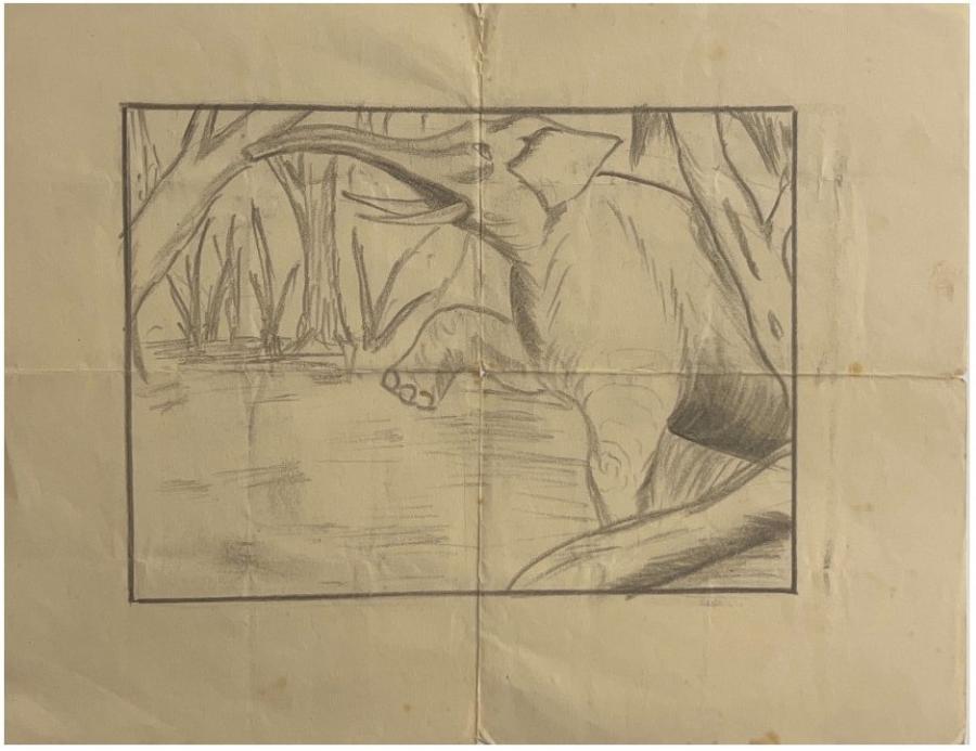 Drawing of an elephant