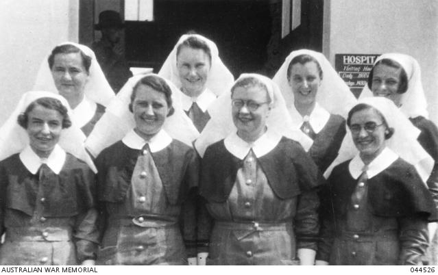 AANS nurses, 2/4th Casualty Clearing Station (Matron Drummond is front row, middle right), Malaya, 