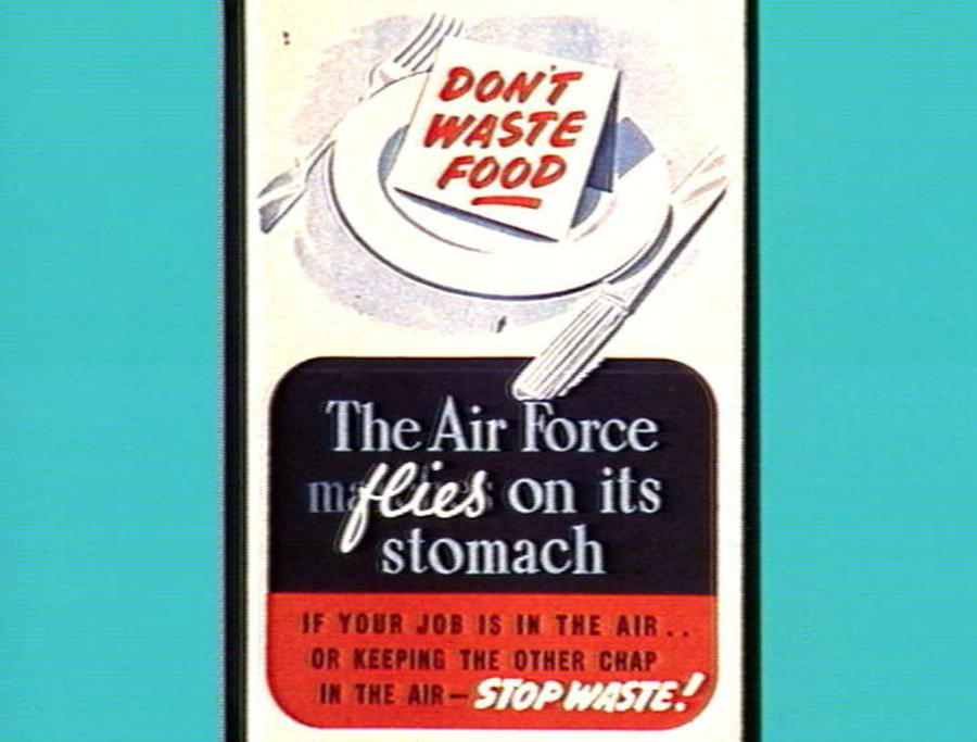 Don't Waste Food: The Air Force Flies on its Stomach : If your job is in the Air - Or Keeping the Other Chap in the Air - Stop Waste