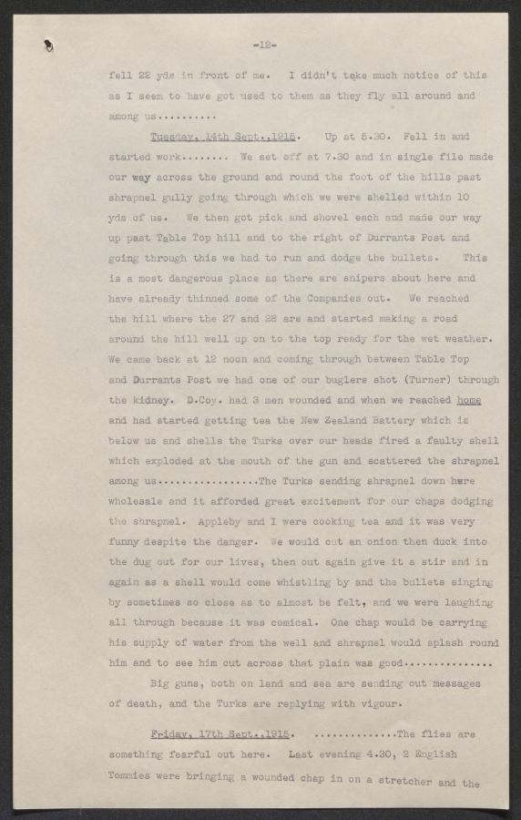 Diary of Lieutenant William Edward Kemp Grubb