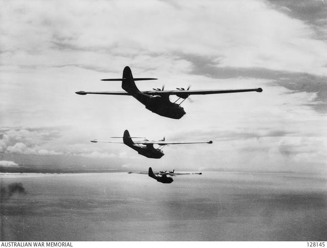 Three catalinas in formation