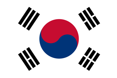 The flag of the Republic of Korea (South Korea)