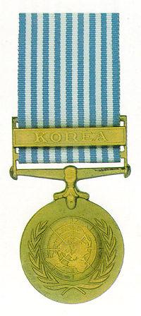 The United Nations service medal (Korea) 
