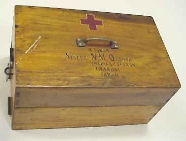 Japanese-made box for medical supplies.