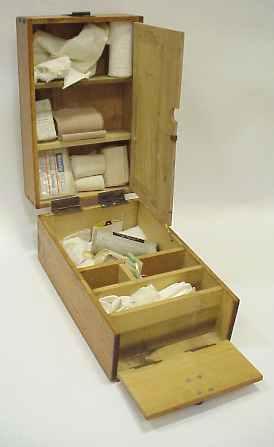 Japanese-made box for medical supplies.
