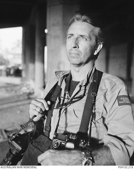 "Informal portrait of David Dare Parker, Official photographer for the Australian War Memorial."