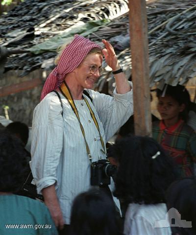 Portrait of Heide Smith in Cambodia, 1993, by Marje Prior