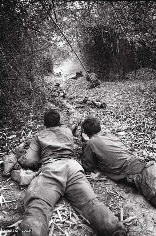 Denis Gibbons, C Company, 4RAR/NZ (ANZAC) during Operation Federal, 16 February 1969 (P04655.014)