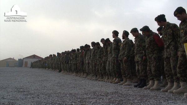 Australian Defence Forces train Afghan National Army members at Tarin Kot.