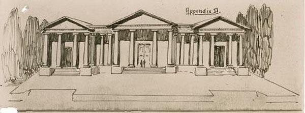 Charles Bean, Sketch proposing what Australia’s national memorial might look like, 1919, File AWM170, 1/1