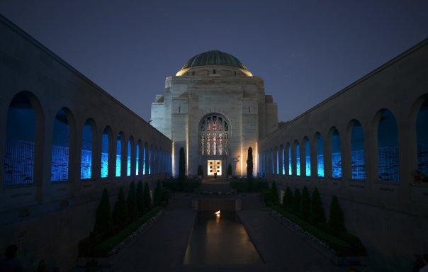 Memorial at night