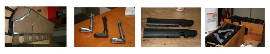 Cooling ducts were all replaced / Ball turret eye slot covers; original in centre / 7.7-mm machine-gun shrouds, original at top / replica batteries, 6 volts