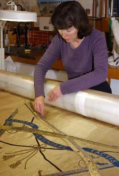 Cathy Challenor working on the richmond Colours