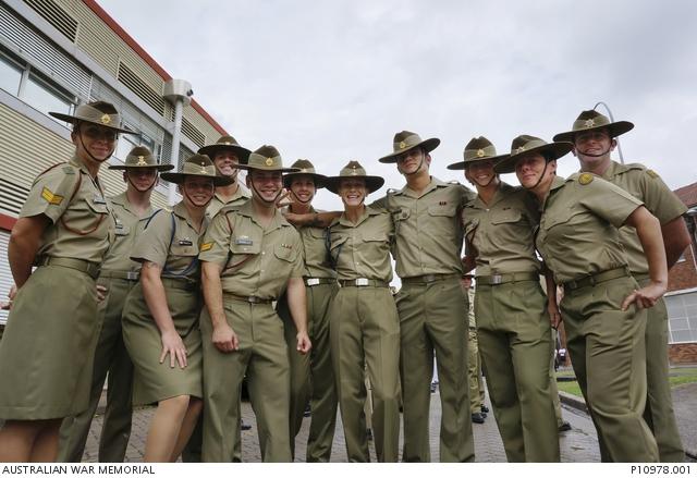 Army contingent of the inaugural uniformed ADFmarch in the Sydney Mardi Gras, prior to the march.