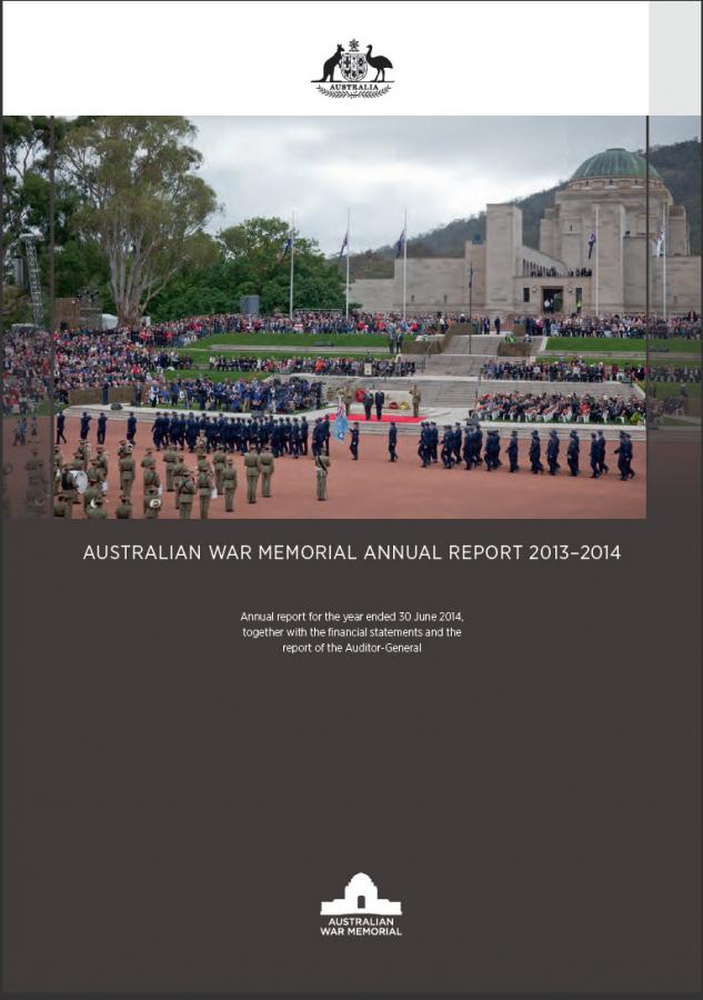 cover image of the australian war memorial annual report 2013-2014